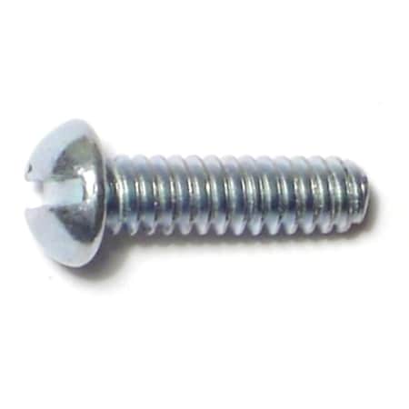 Midwest Fastener 1/8" x 1/2 in Slotted Round Machine Screw, Zinc Plated Steel, 75 PK 61381